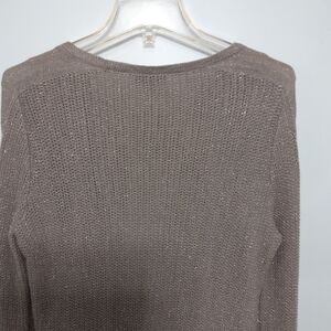LUCKY BRAND SPARKLY LAYERED KNIT TOP MEDIUM
